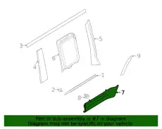 Sierlijst - spatbord LR176196 LAND ROVER