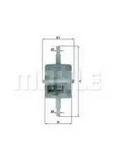 Топливный фильтр KNECHT KL63OF Renault R21 1.7 86-93, Peugeot 106/205/405 1.0-1.6/1.9 83-96