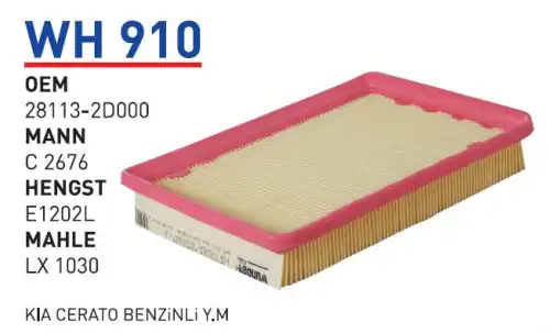 Фильтр воздушный WUNDER WH910