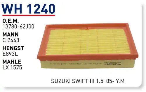 Фильтр воздушный WUNDER WH1240