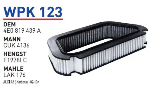 Салонный фильтр WUNDER WPK123