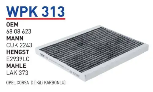 Салонный фильтр WUNDER WPK313