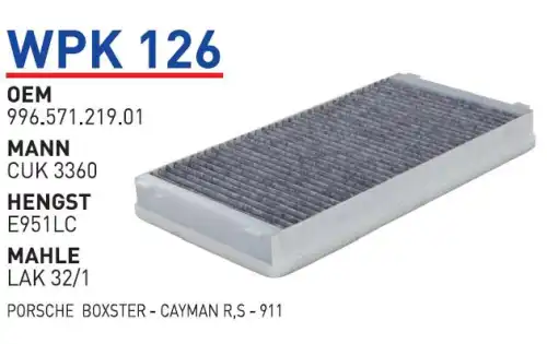 Салонный фильтр WUNDER WPK126