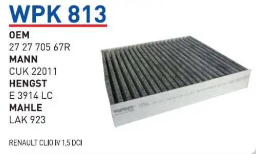 Салонный фильтр WUNDER WPK813
