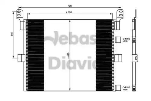 Радиатор кондиционера (конденсатор) WEBASTO 82D0226247MA