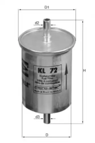 Топливный фильтр KNECHT KL72