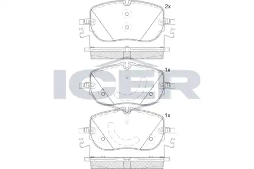 Тормозные колодки дисковые ICER 182432