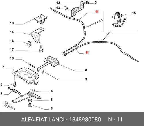 FIAT ТРОС РТ DUCATO 250 06 BOXER MAXI 1348980080