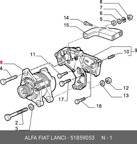Генератор FIAT 51859053