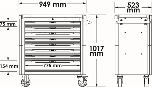 Тележка для инструмента V4481-X/375 VIGOR
