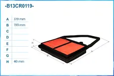 Фильтр воздушный CWORKS B13CR0119