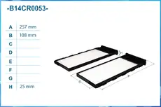 Салонный фильтр CWORKS B14CR0053