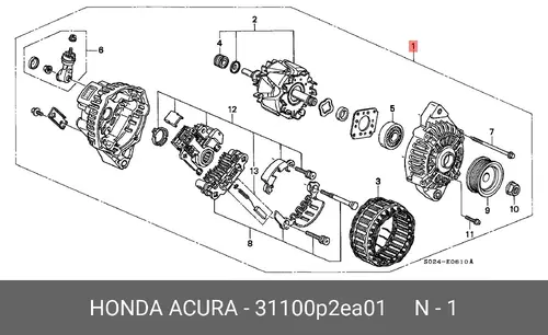 генератор Hond 31100-P2E-A01 HONDA