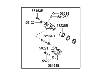 ТОРМОЗНОЙ СУППОРТ 58310-2HA00 HYUNDAI