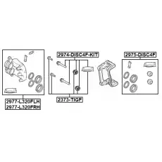 Суппорт тормозной FEBEST 2977-L320FLH