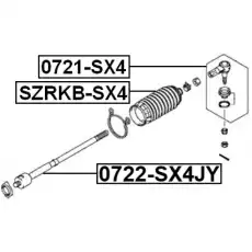 Рулевая тяга FEBEST 0722-SX4JY