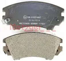 Тормозные колодки дисковые METZGER 1170221
