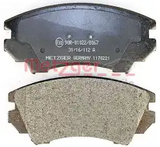 Тормозные колодки дисковые METZGER 1170221