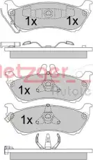 Тормозные колодки дисковые METZGER 1170339