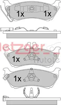 Тормозные колодки дисковые METZGER 1170339