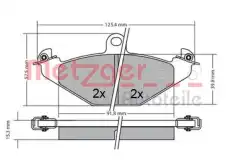 Тормозные колодки дисковые METZGER 1170362