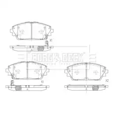 Тормозные колодки дисковые BORG&BECK BBP2873