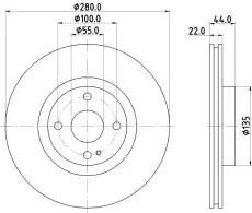 Тормозной диск HELLA 8DD 355 131-921 ,