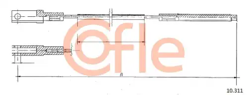 Трос сцепления COFLE 92.10.311