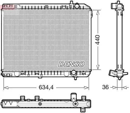 Радиатор системы охлаждения двигателя DENSO DRM43008