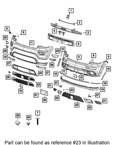 Решетка бампера MOPAR 68411042AA