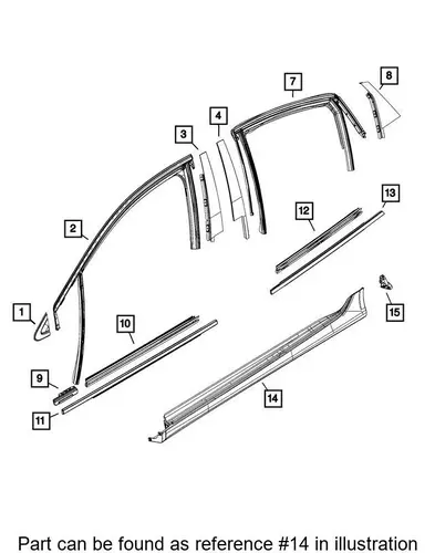 MOLDING SILL 1VQ09LAUAG MOPAR