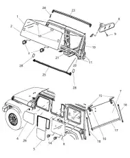 SUPPORT LIFTGAT 04589609AA MOPAR