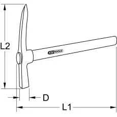 Молоток каменщика 142.1417 KS TOOLS