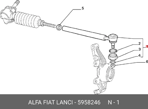 Рулевой наконечник ALFA ROMEO 5958246