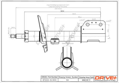 Амортизатор DP1610.10.0181 DR!VE+