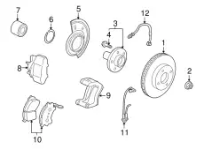 Тормозные колодки дисковые FORD 1U2Z-2V001-BA