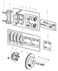 Тормозной суппорт 05093180AA JEEP