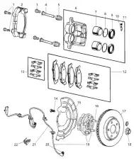 колодки дисковые торм. перед. Jeep 5080868AC