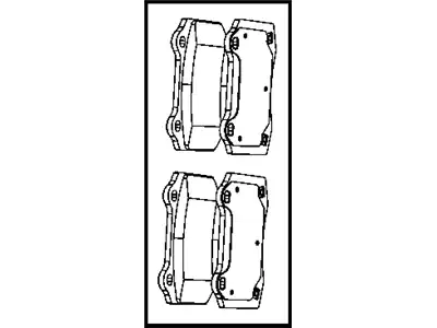 колодки дисковые торм. перед. Jeep 68034993AA