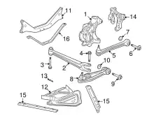 Рычаг подвески PORSCHE 98633104306