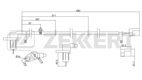 Датчик ABS ZEKKERT SE6159
