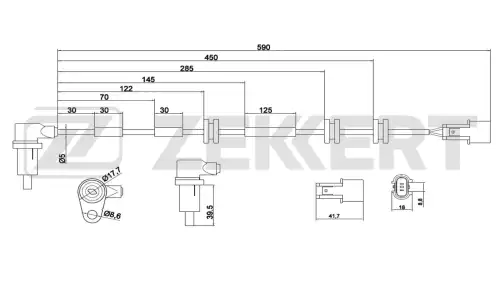 Датчик ABS ZEKKERT SE6089