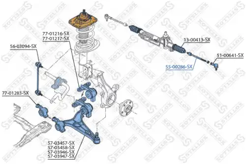 Рулевая тяга STELLOX 55-00286-SX
