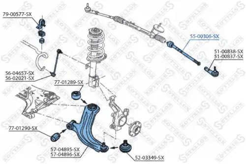 Рулевая тяга STELLOX 55-00306-SX