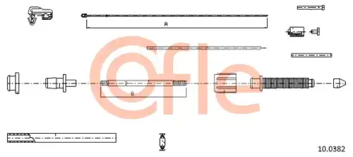 Трос газа для автомобиля COFLE 92.10.0382