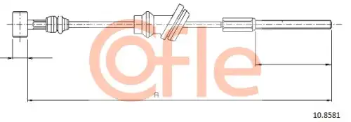 Трос ручного тормоза COFLE 92.10.8581