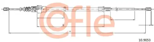 Трос ручного тормоза COFLE 92.10.9053