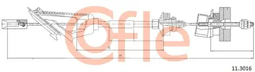 Трос сцепления COFLE 92.11.3016