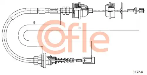 Трос сцепления COFLE 1172.4