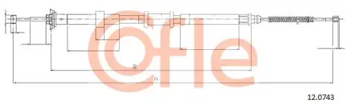 Трос ручного тормоза COFLE 92.12.0743